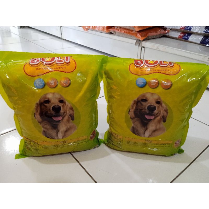 Grab gojek bolt dog lamb (paket 5kg) repack bolt dog makanan anjing