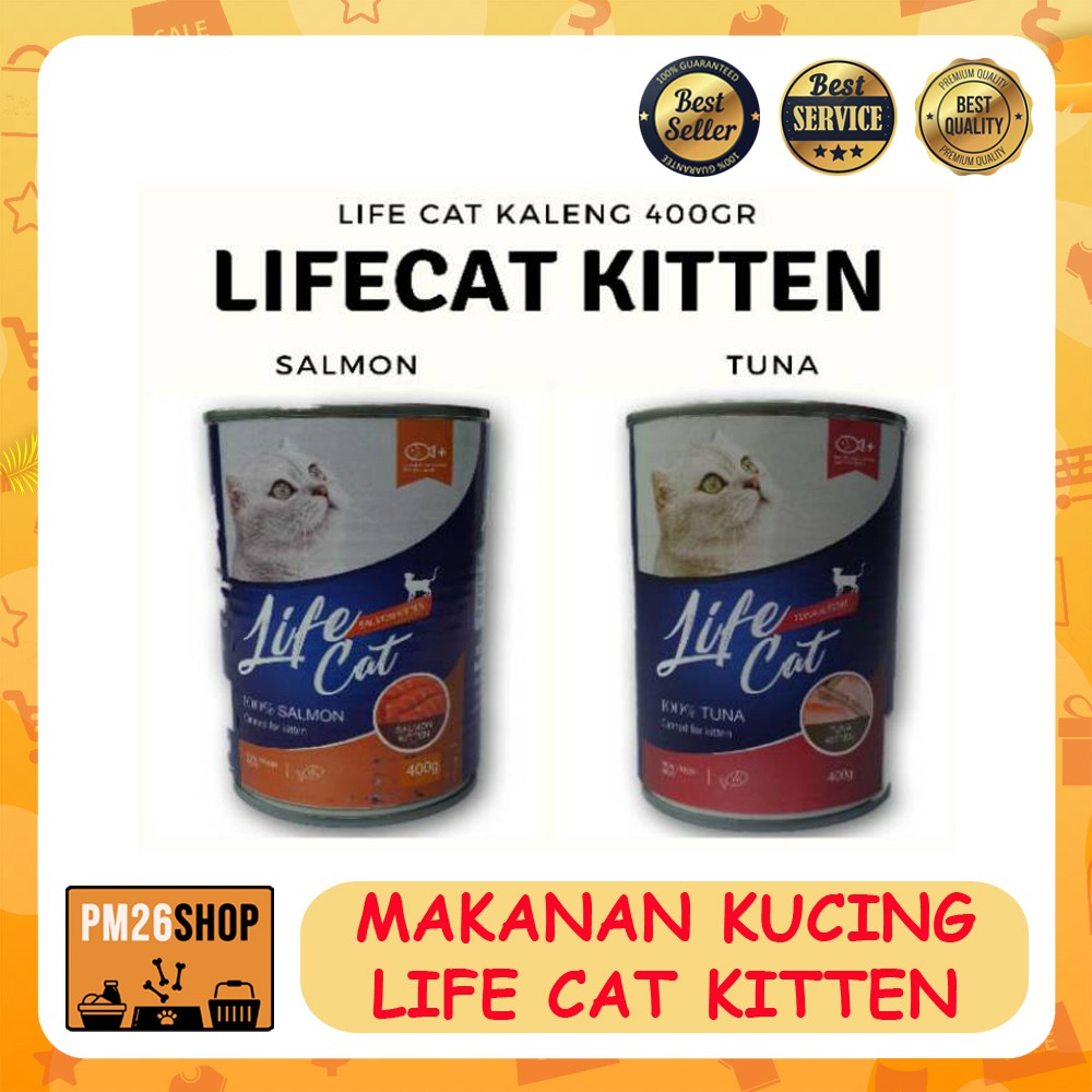 Cat Food Makanan Kucing Life Cat Kitten Kaleng 400 Gr