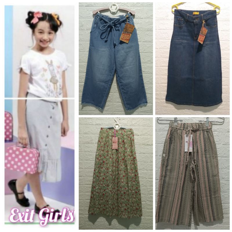 Exit Girls - Rok dan Kulot Denim anak 5-14 Tahun