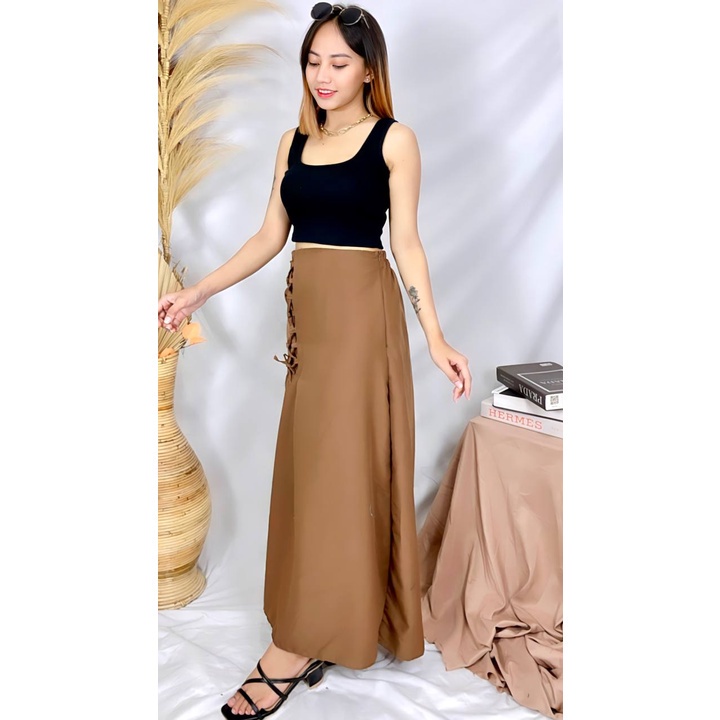 Tq88indonesia Fashion Rok AESTHETIC Simpul / Alenaa skirt / Rok Serut Polos Korean Style / Ootd / Outfit Kekinian