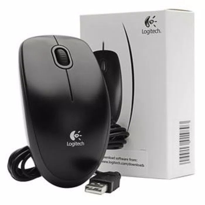 Mouse Logitech B100 USB Original RESMI