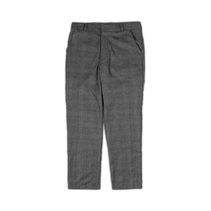 Tartan dark grey- tartan pants- celana panjang- celana tartan pria- celana tartan wanita- 4cmstore