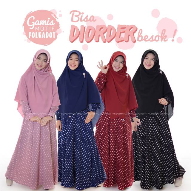 Gamis Motif Polkadot
