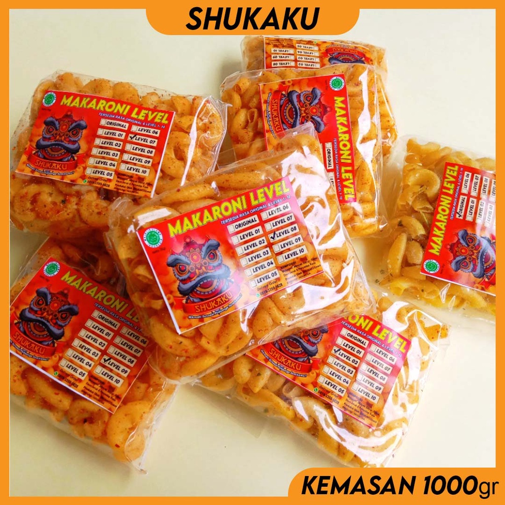 

SHUKAKU Makaroni Level Rasa Original Kemasan 1kg isi 24pcs