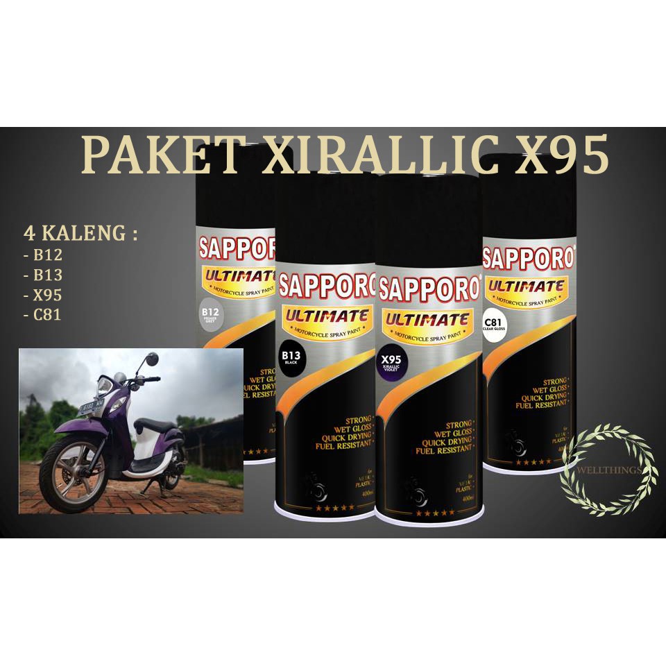 Jual Paket Cat Xirallic Violet X Sapporo Ultimate Lengkap Sapporo Spray Shopee Indonesia