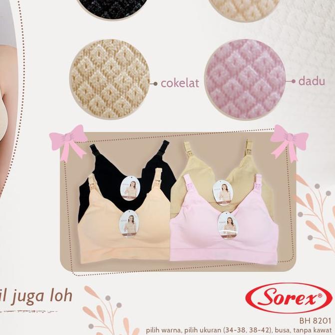 ❉ BH Menyusui Spandek Rajut Elastis Sorex 8201 ●