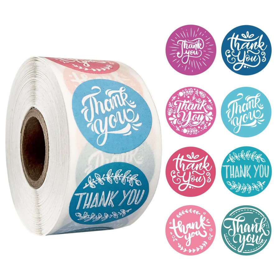 Stiker Thank You Warna Cutting Stiker Murah Label Toples Stiker Ucapan