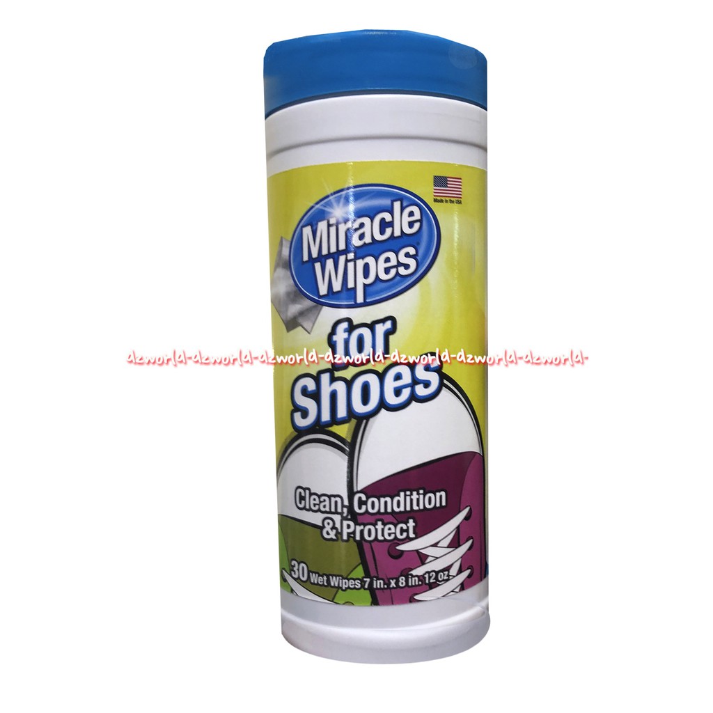 Miracle Wipes For Shoes Clean 30pcs Condition Tissue Basah Untuk Sepatu