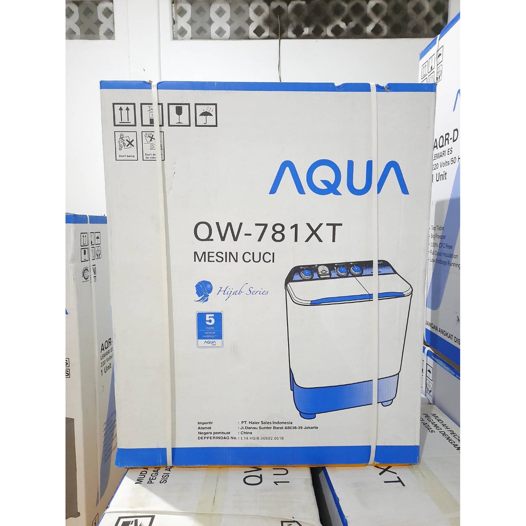 AQUA Mesin Cuci 2 Tabung 7 Kg QW-781XT Hijab Series 781XT GARANSI