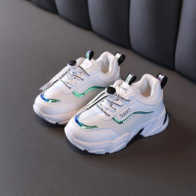 JSKH 06 (SIZE 26-30) RISCE SEPATU SNEAKER ANAK IMPORT PRIA WANITA COWOK CEWEK LAKI-LAKI PEREMPUAN JAKARTA BATAM WHITE GREEN