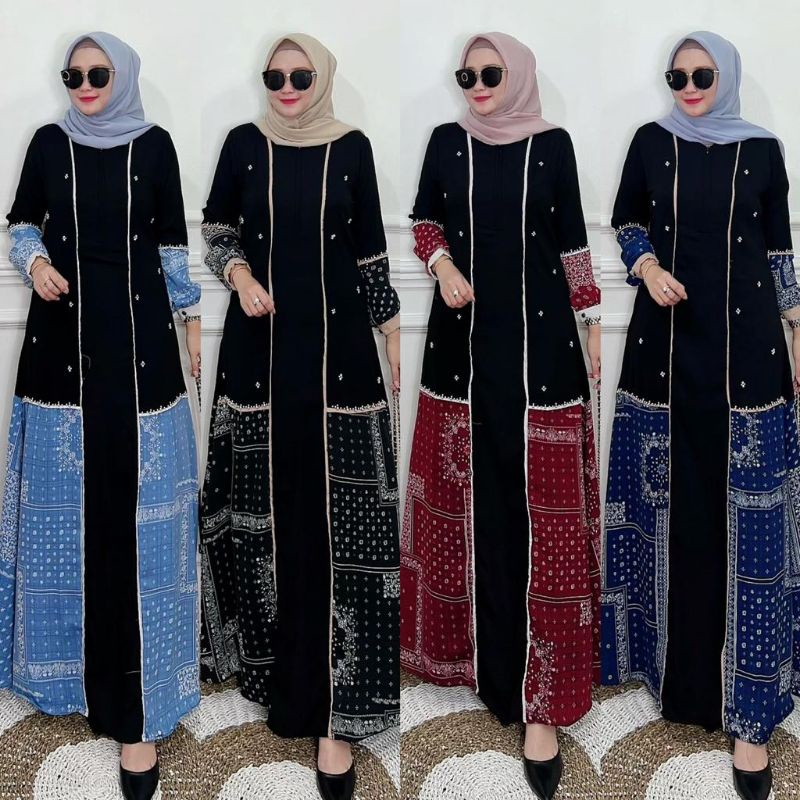 Zifa Fashion || Cod || Azzura Dress By Rianty.id || Gamis Rianti Ori || New Gamis Rianty Fashion Wan