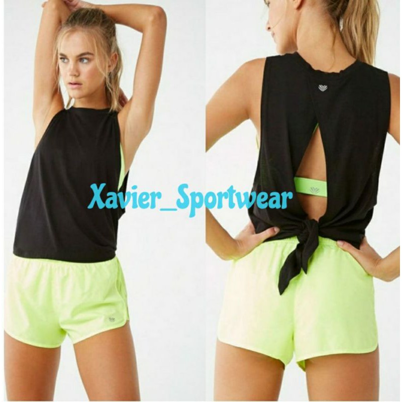 Gotex / Daniella K black open back tank