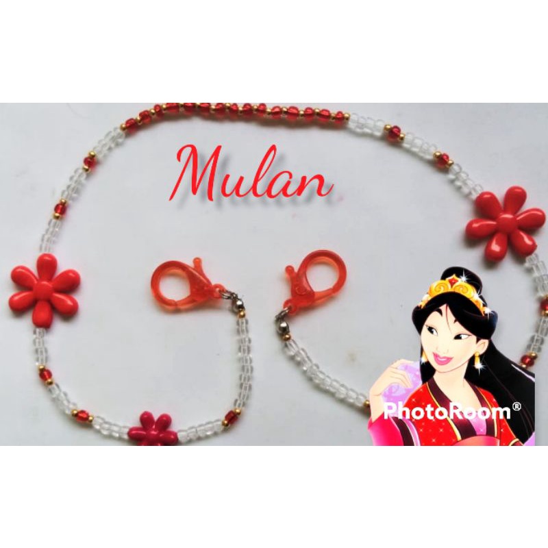 kalung masker anak perempuan/Strap masker anak (bisa request nama)