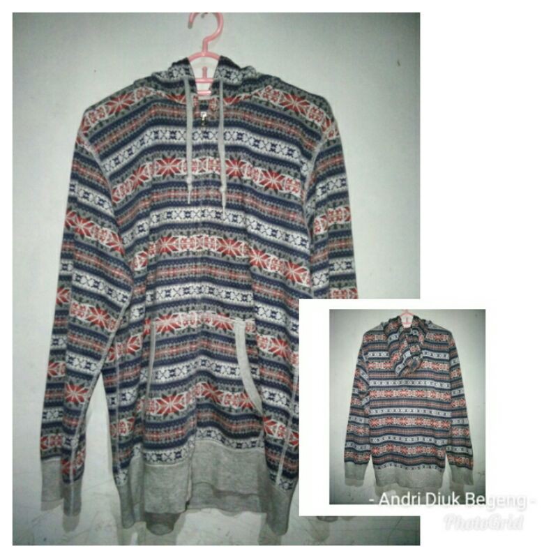 SWEATER/ZH/ZIP HOODIE UNIQLO MOTIF NAVAJO ORIGINAL