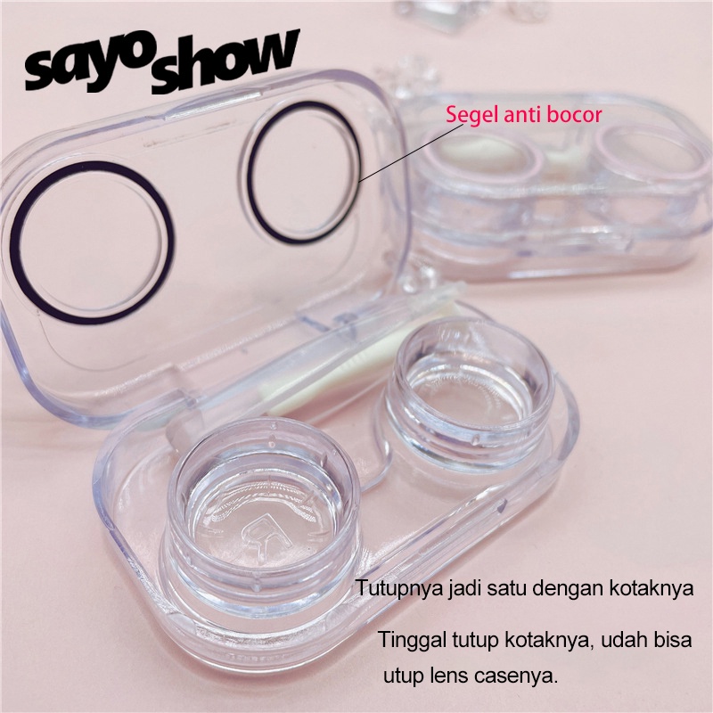 SAYOSHOW - Softlens Case Transparan , Tempat Softlens Bening