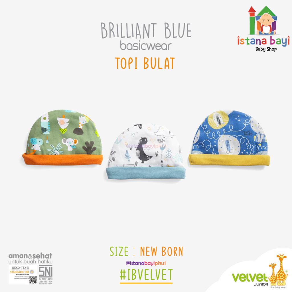 Velvet Junior GREAT ADVENTURE Topi 3pcs - Topi Bayi