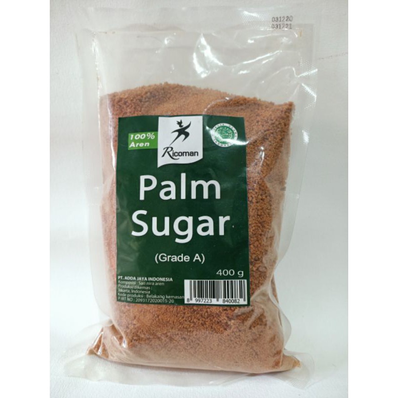 

Ricoman Palm Sugar / Ricoman Gula Aren / Gula Palem 400 Gram / 400g