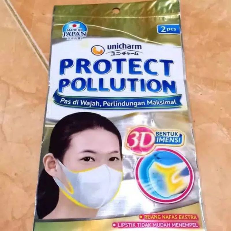 Masker Unicharm 3D Protect Pollution