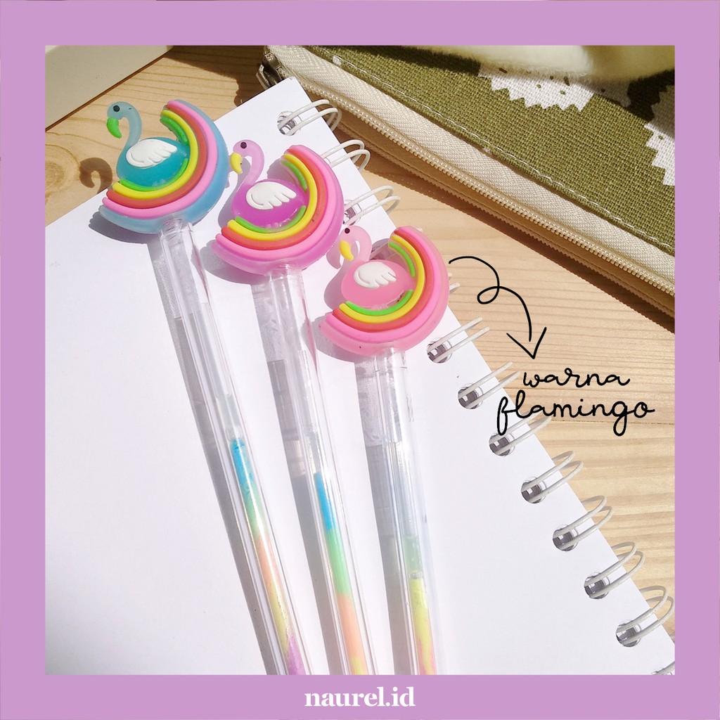 

[Naurel.id] Pulpen Karakter Warna Flamingo