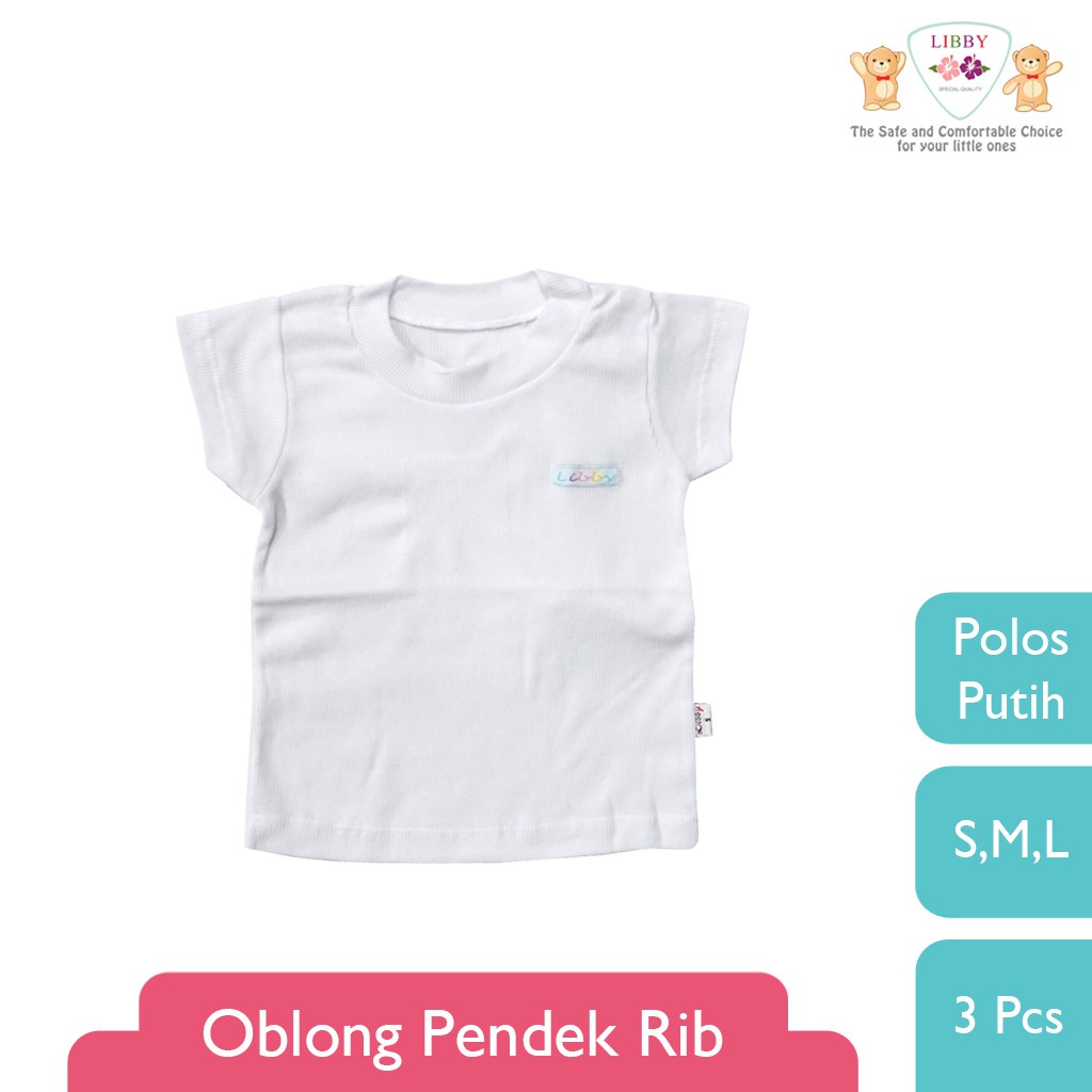 PROMO MURAH RANDOM Libby 1pc Polos Putih / warna Oblong Pendek / Panjang / Baju Panjang