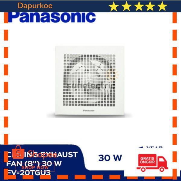 Promo Ceiling Exhaust Ventilating Fan Panasonic 8" (20 cm) | FV-20TGU3 Keren