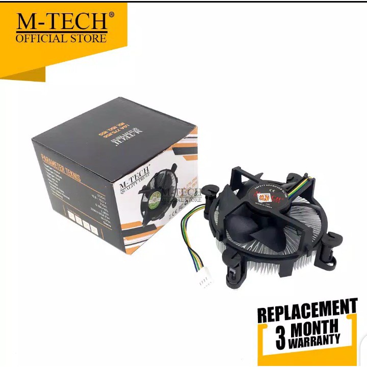 Cpu cooler M-tech intel core i3 i5 i7 Lga 1150 1151 1156 1155 silent - Fan processor heatsink