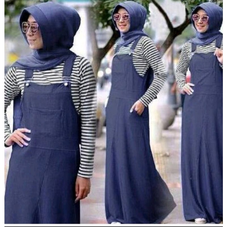 Jumpsuit Muslim Wearpack Jeans Denim Rok Kodok Overall