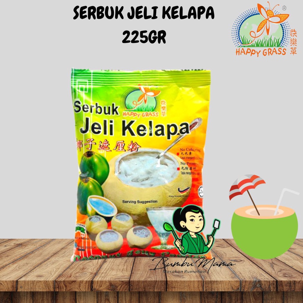 

Serbuk Jeli Kelapa Happy Grass 225gr / Coconut Jelly Powder