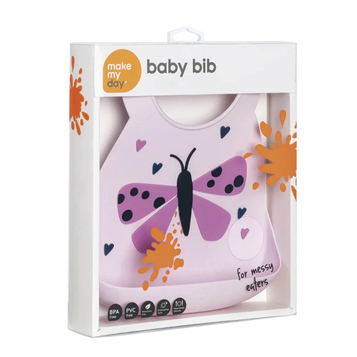 MAKE MY DAY SILICONE BABY BIB