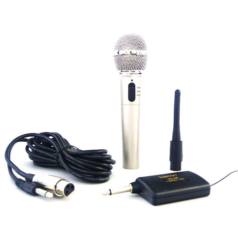 Homic Microphone / Mic Single Wireless HM-298 Silver ( Mic Bahan Metal )