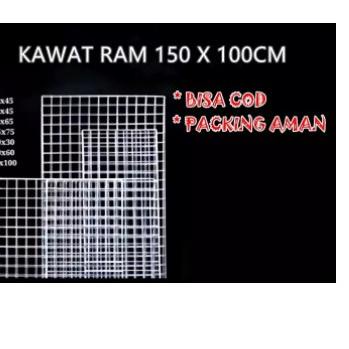 Kawat Ram 150x100 Cm - 3mm Rak Display Aksesoris HP - Rak Gantung putih ✓
