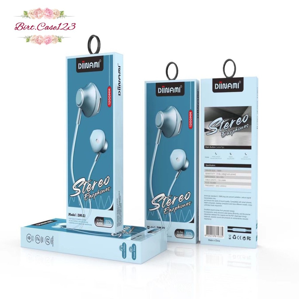 BM076 Headset earphone Hf macaron DIINAMI Z1 METAL super extra BASS for oppo Samsung vivo xiaomi BC5783