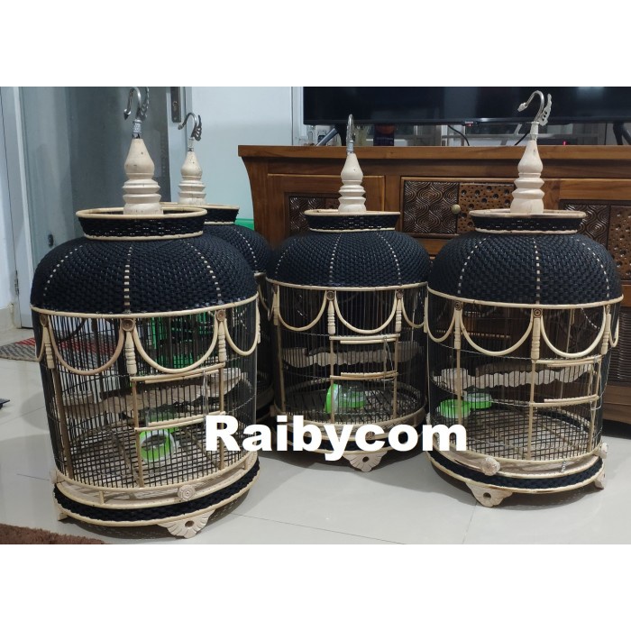 TERLARIS KANDANG BURUNG PERKUTUT ROTAN MODEL RAJUT SANGKAR ANYAMAN KUTUT LOKAL HGS0X-11