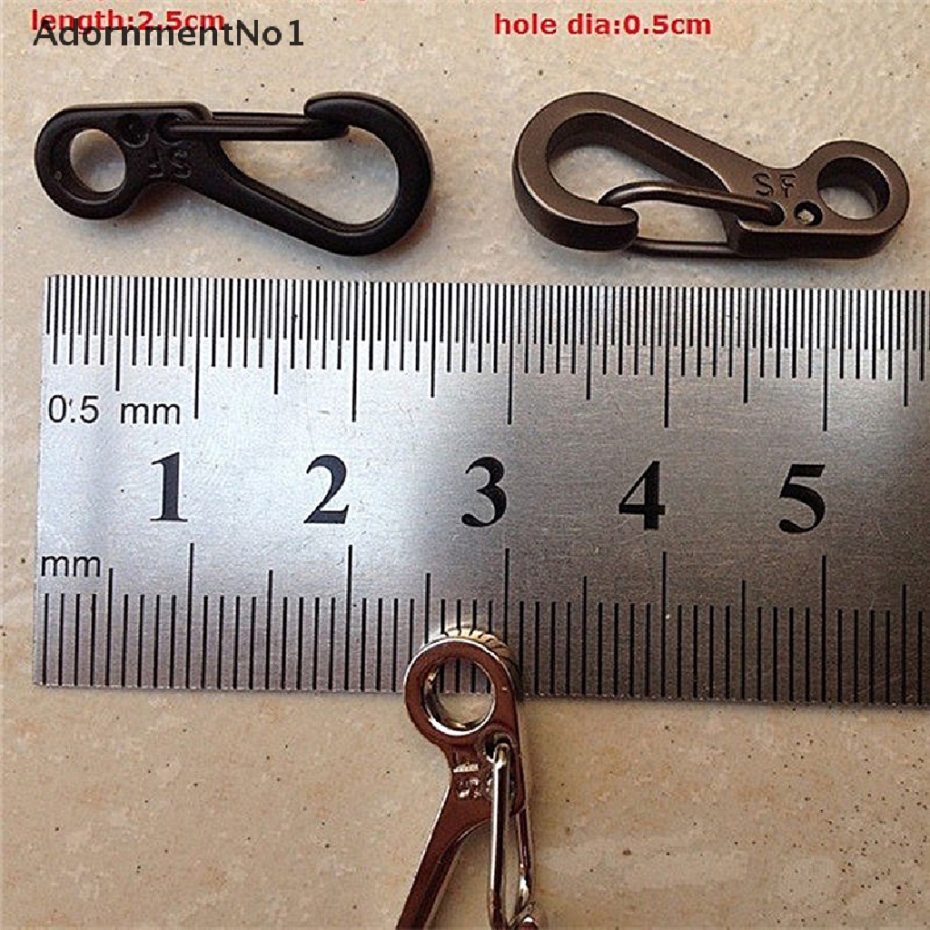 (AdornmentNo1) 5pcs Gesper Carabiner Mini Dengan Per Untuk Mendaki Gunung