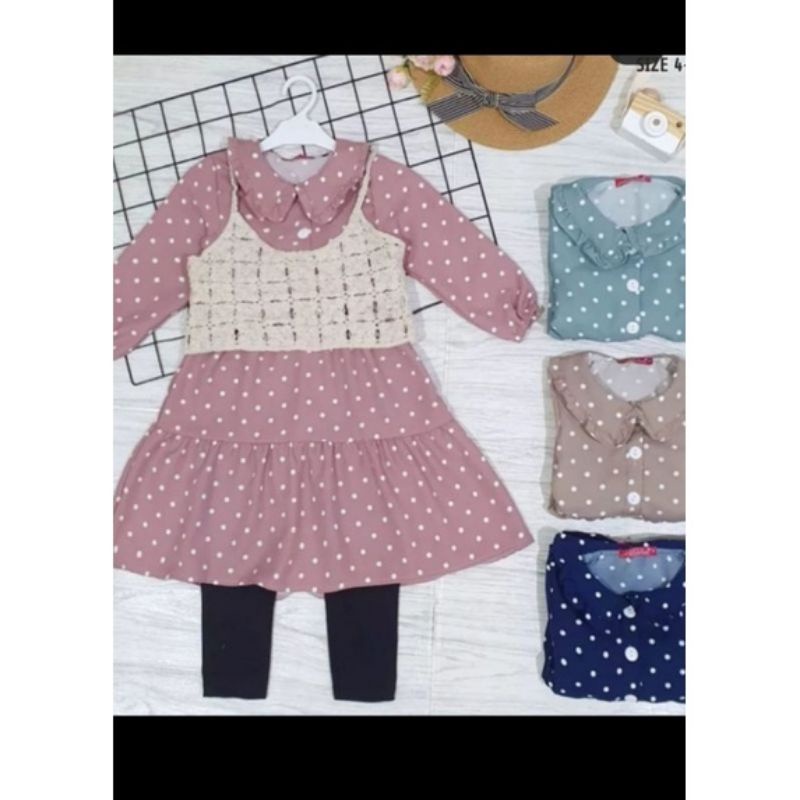 SALE SETELAN TUNIK ROMPI RAJUT