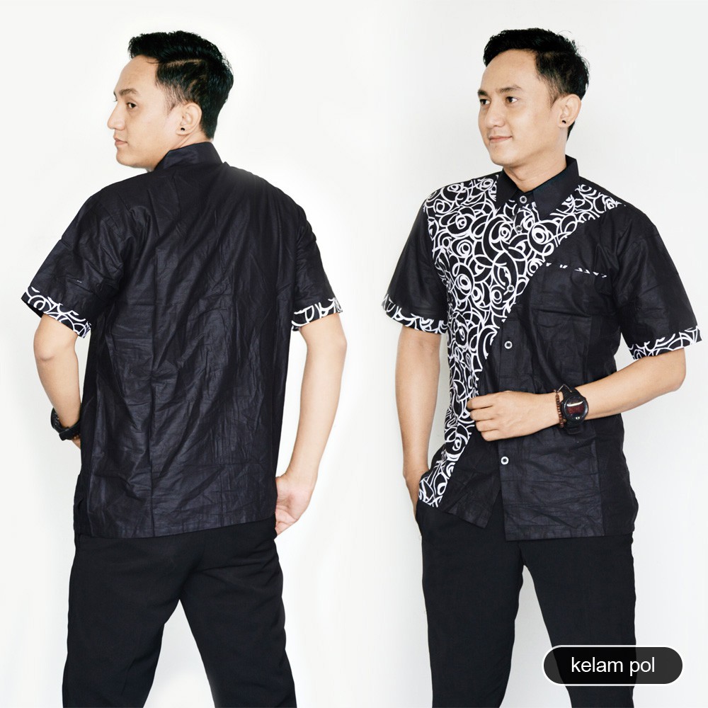 GROSIR TROLIS grosir grup promo39batik batik pria lengan pendek kemeja atasan pria cowok BPPD trolistore-29B