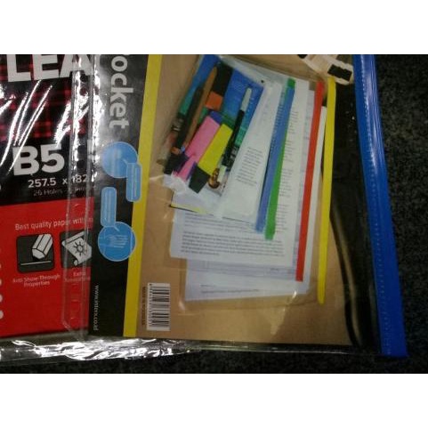 

➧ Paket kuliah Binder note B5+loose leaf+zippocket+divider Hemat ❋