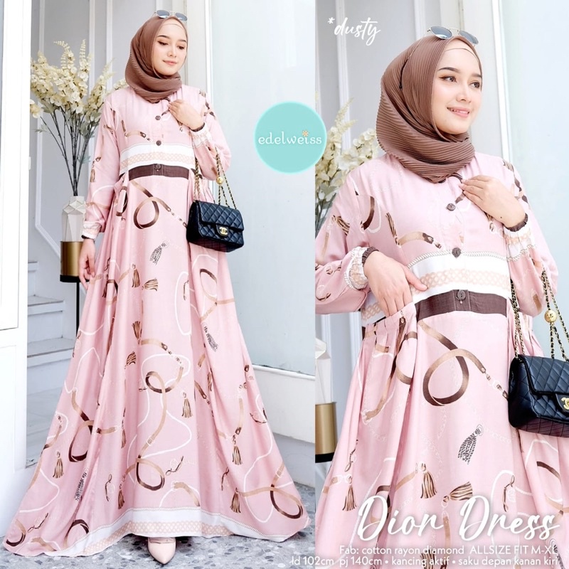 DIOR DRESS MAXY PREMIUM ORI BY EDELWEISS