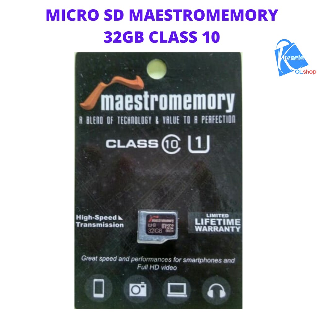 KHANZIAOLSHOP MEMORY HP MAESTROMEMORY MICRO SD 32GB CLASS 10 MEMORY CARD ORIGINAL