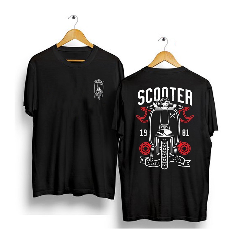 Kaos Oblong DISTRO UNISEX SABLON SCOOTER DEWASA