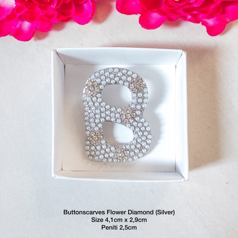 BROS BUTTONSCARVES KW / BROS B (PART 4)-Flower diamond silve