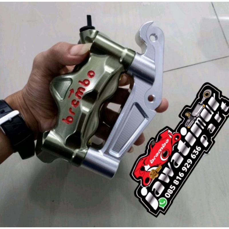 KALIPER BREMBO GP4 SET BRAKET CNC PNP NINJA GL MP TIGER