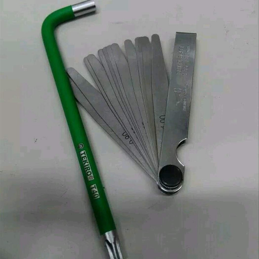 Tekiro kunci stel klep 2pcs set - fuller gauge set 2 pcs L klep puler set - alat perkakas - stelan klep motor-2