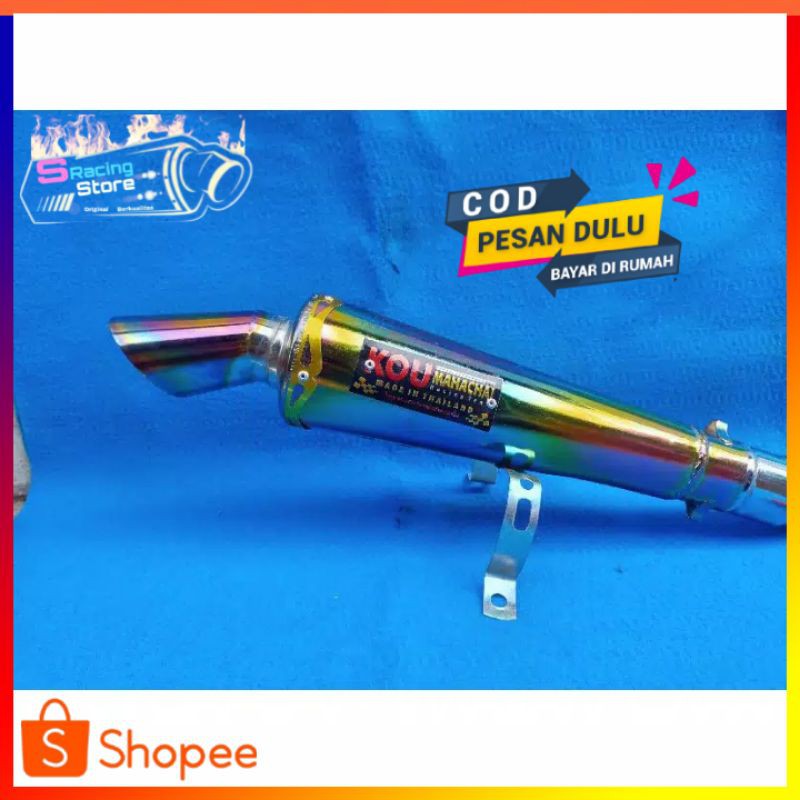 KNALPOT RACING KOU BLUE BUNGLON JUPITER Z VEGAR Revo fi GRAND SUPRA