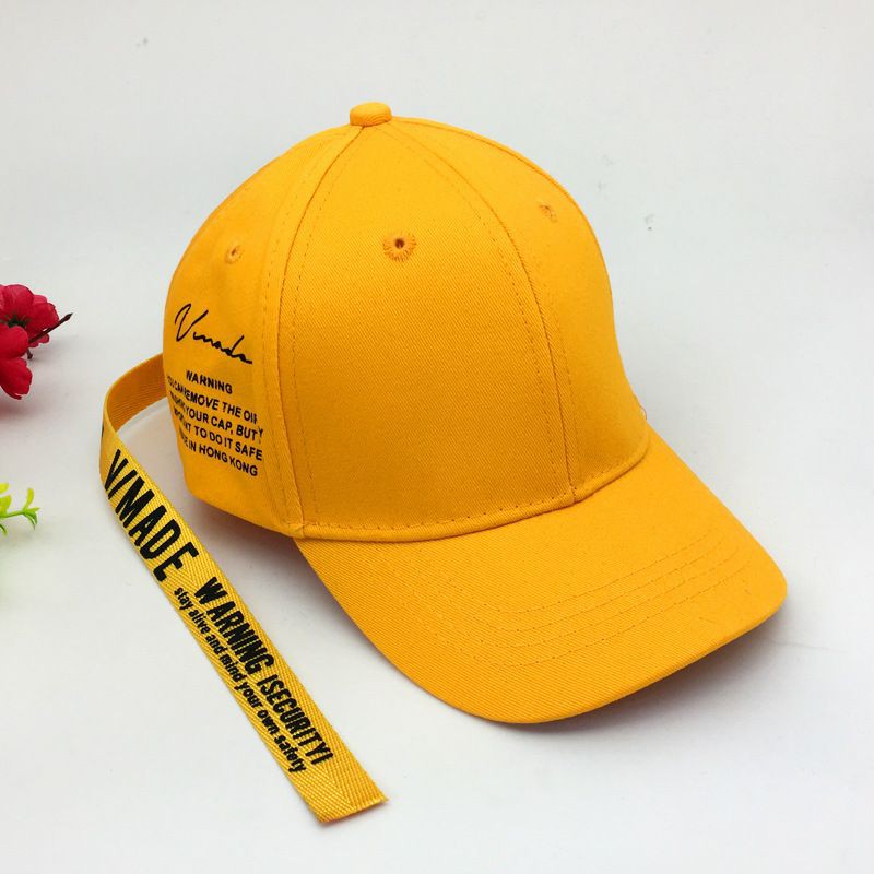 Topi Baseball Cap Tali Strap Panjang V/Made gaya Korea Kpop Bts