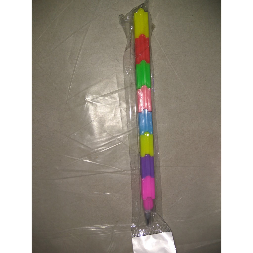 MAINAN KREATIF PENSIL SUSUN 8 TINGKAT WARNA WARNI - 100 PCS - UNIK - MURAH