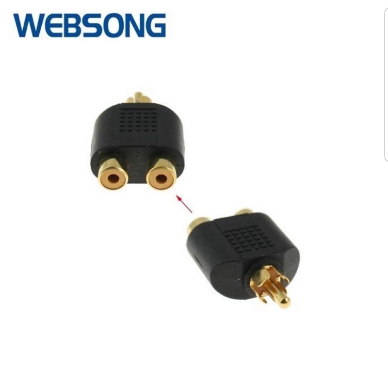 Connector 2RCA Female to RCA Male Websong