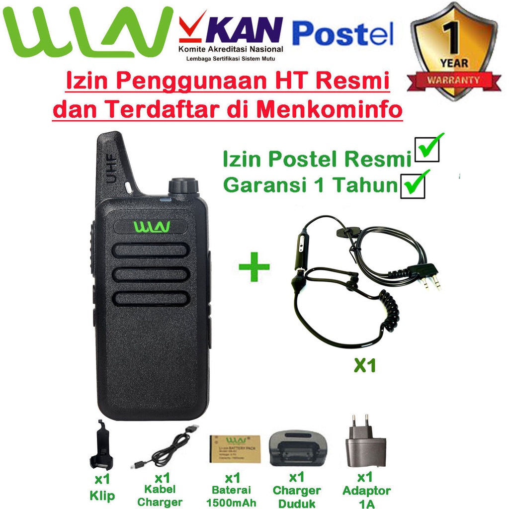 PAKET FBI SATUAN HT WINLAN WLN KD-C1 ISI 1PCS VARIASI (HITAM,MERAH,PUTIH)