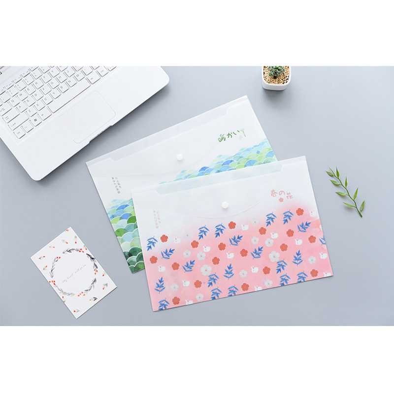 

S3285 Feeling of Spring Button File Folder A4 Map Tempat Menyimpan Dokumen