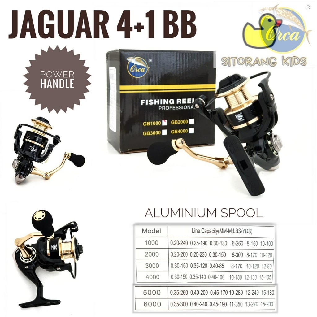 [Promo] Reel Spinning Orca Jaguar 1000 2000 3000 4000 5000 6000 Power Handle